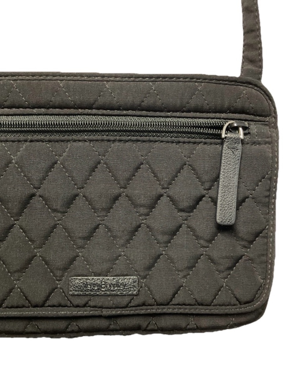 Vera Bradley Original Zip Hipster Crossbody Bag – Black Quilted Cotton